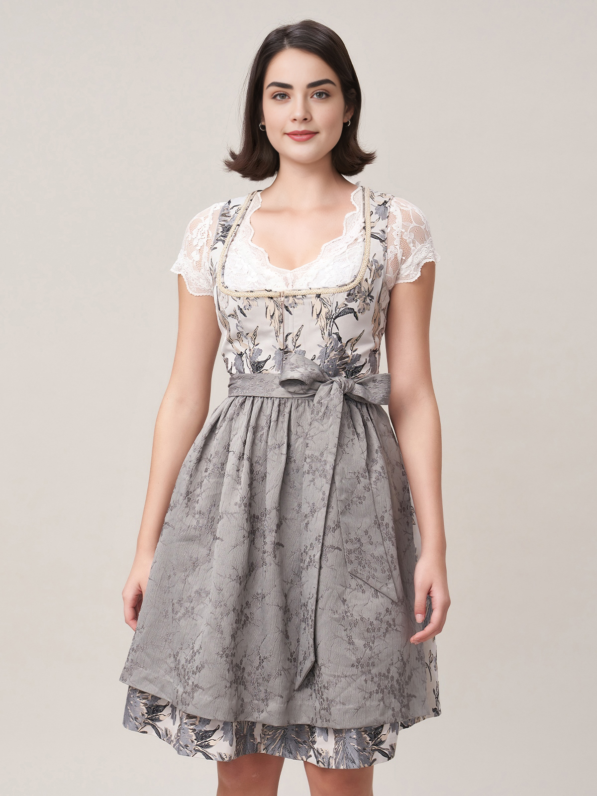 Dirndl grün rot in eleganter Ausführung