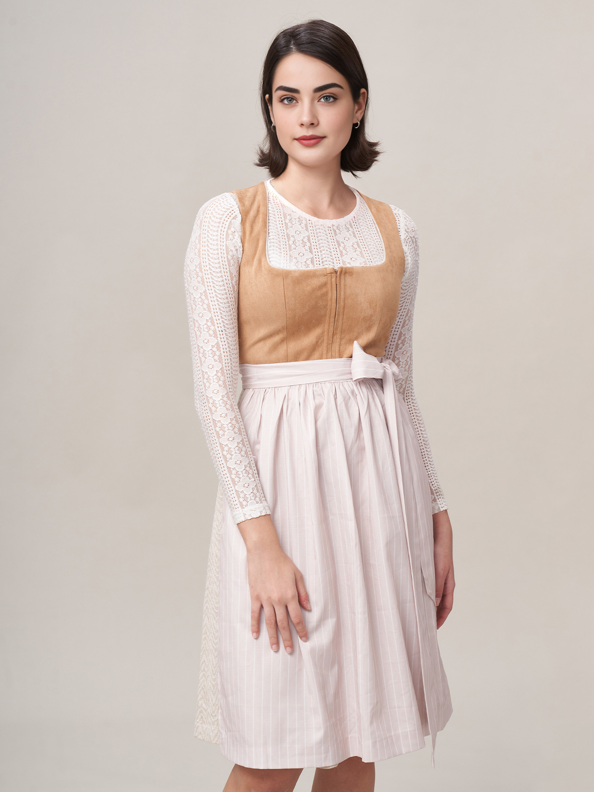Dirndl aus Samt in Braun – Eleganz pur