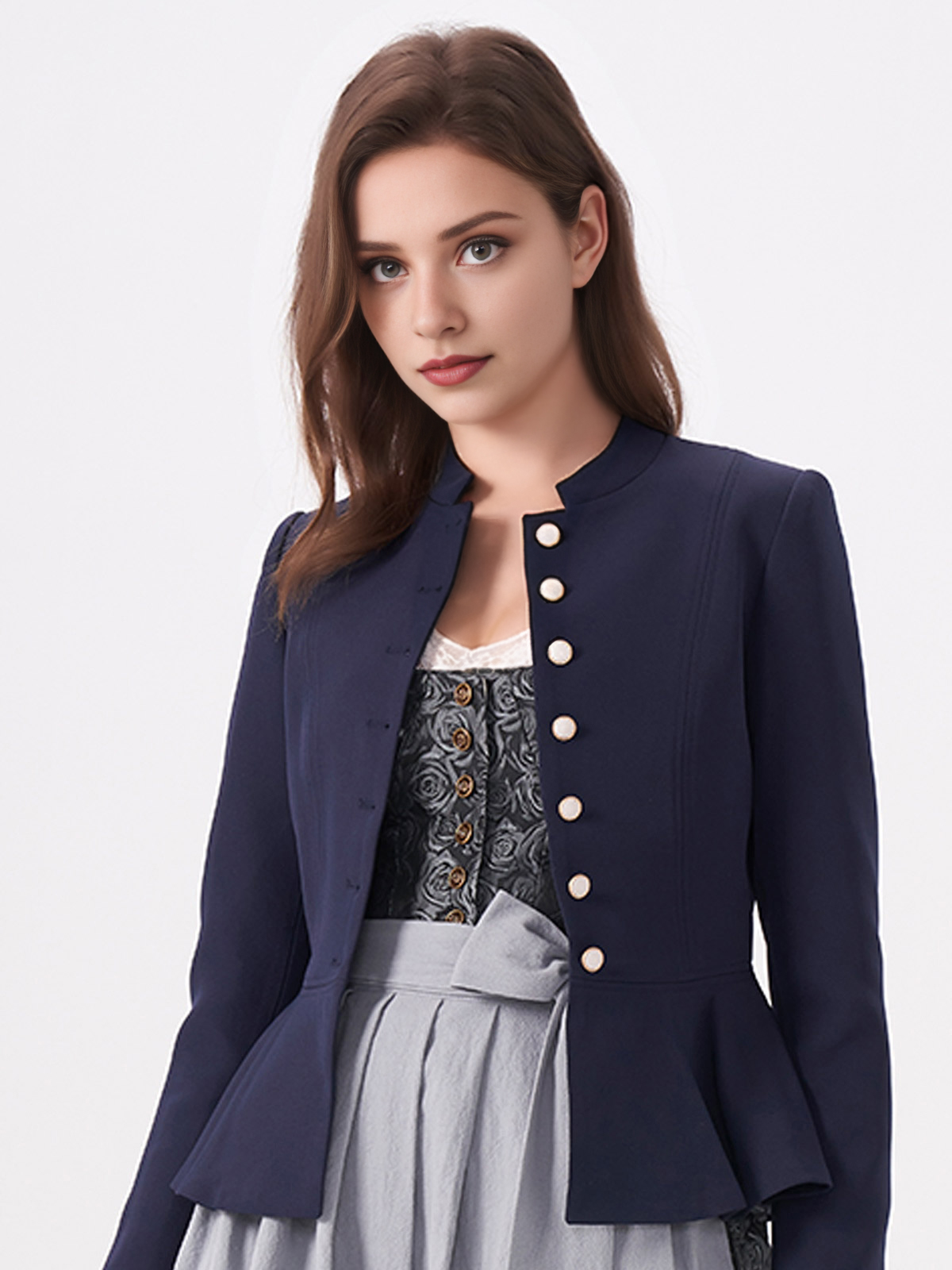 Modernes Dirndl in Marineblau