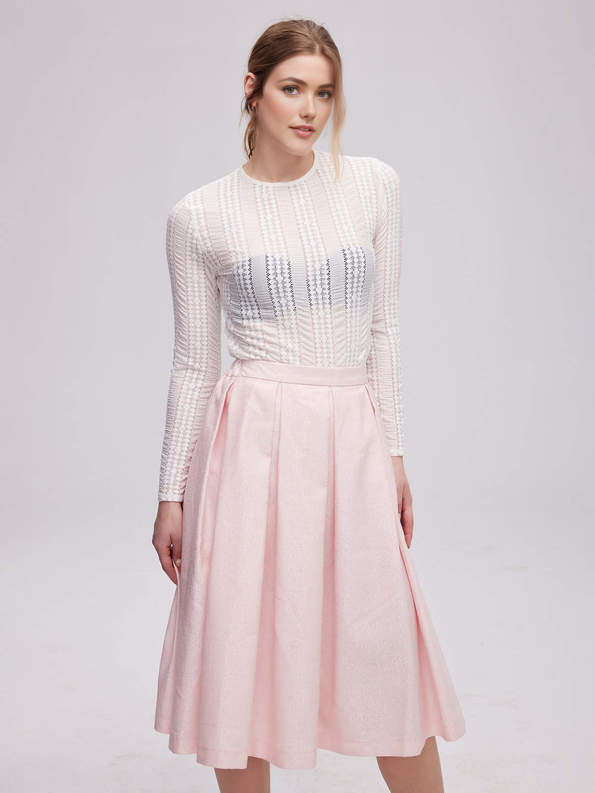 Dirndlbluse in Altrosa