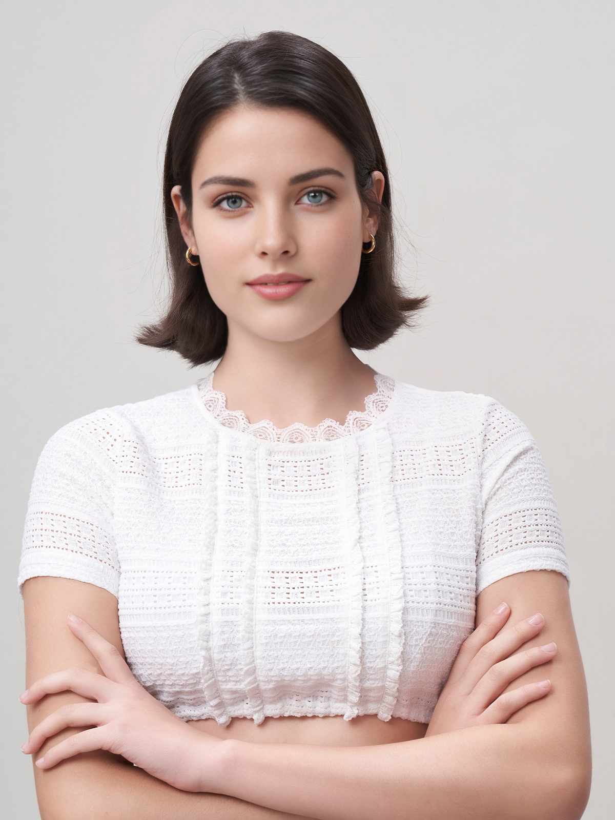 Dirndl Bluse in Weiß