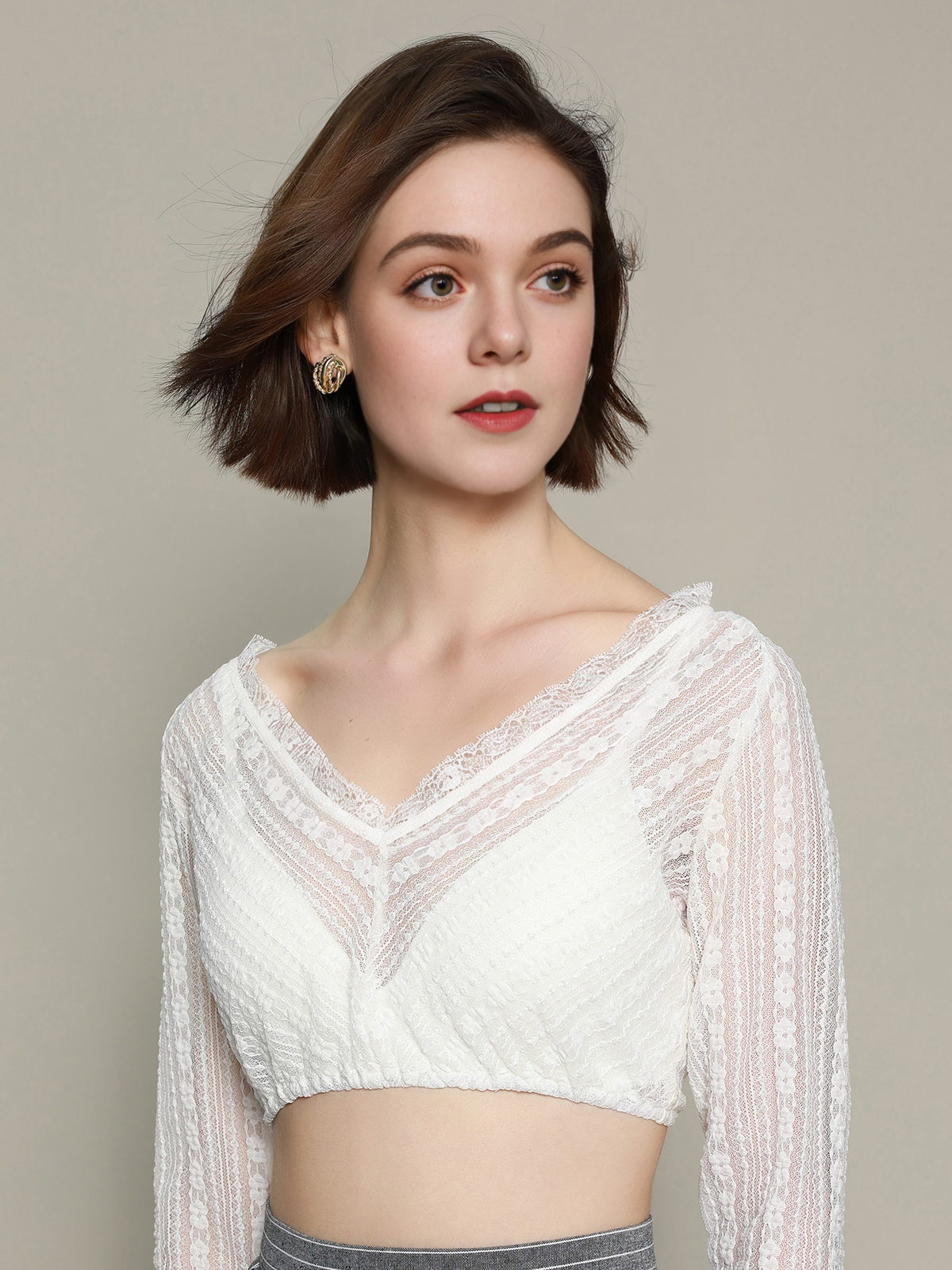 Dirndl Bluse in Weiß