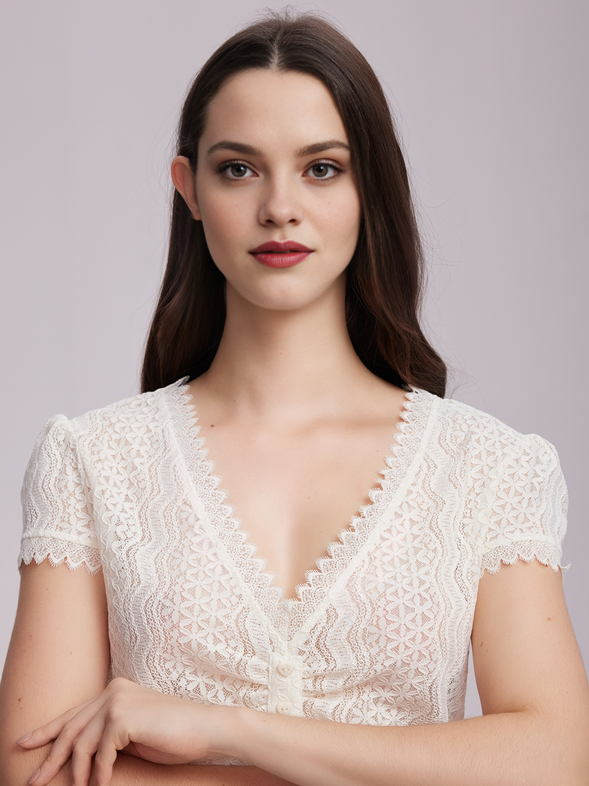 Dirndlbluse in Weiß