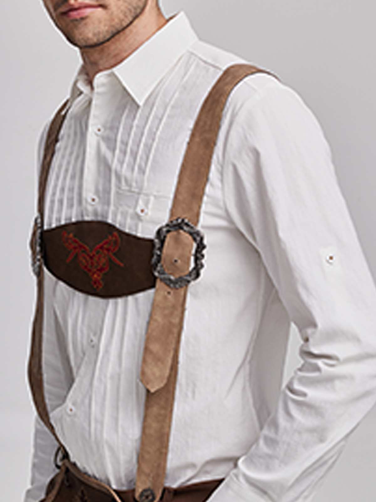 Samt Oberteil Grün mit Lederhose