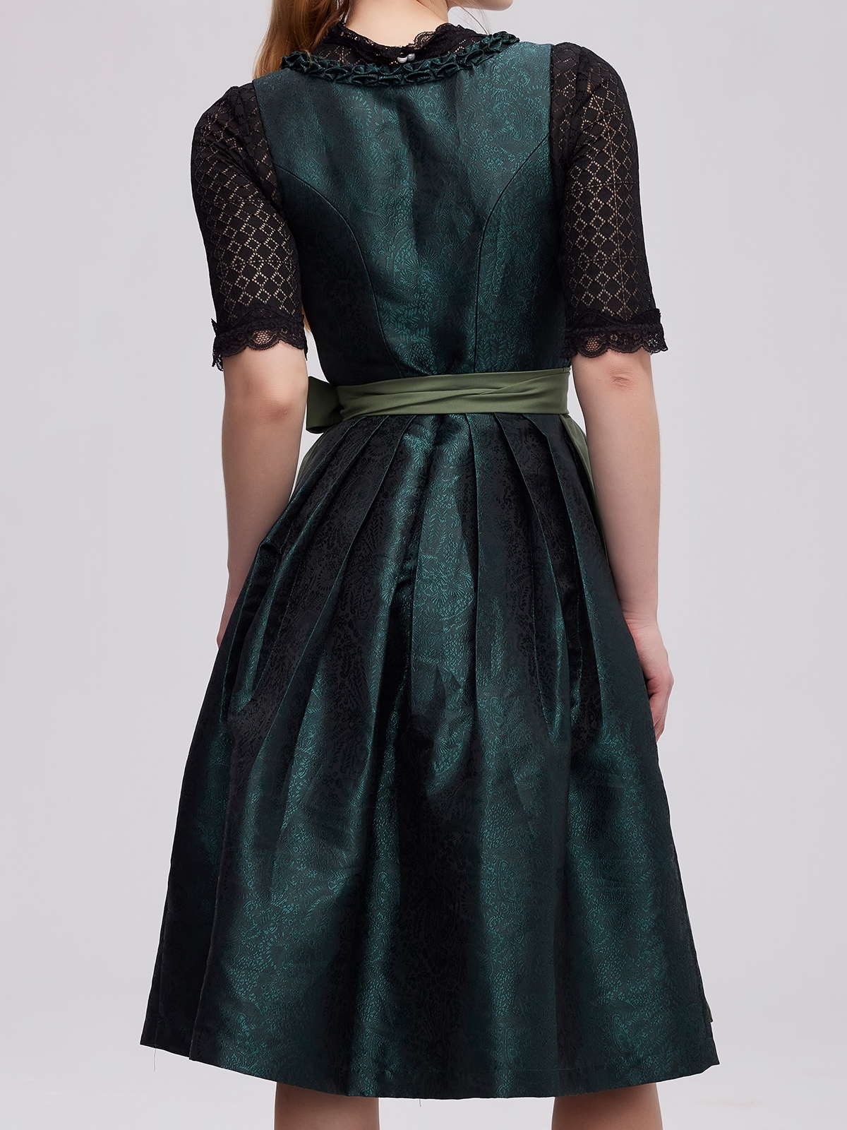 Modernes Dirndl mit Reißverschluss in Grün